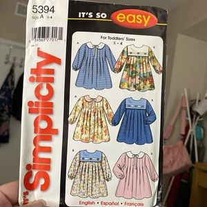 2003 Simplicity girls dresses pattern